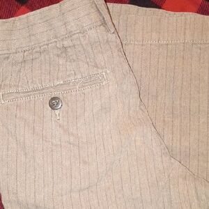 GAP KIDS Midway Casual or Dress Pant in Tan w/ Thin black Pin Stripes.  Size 8.